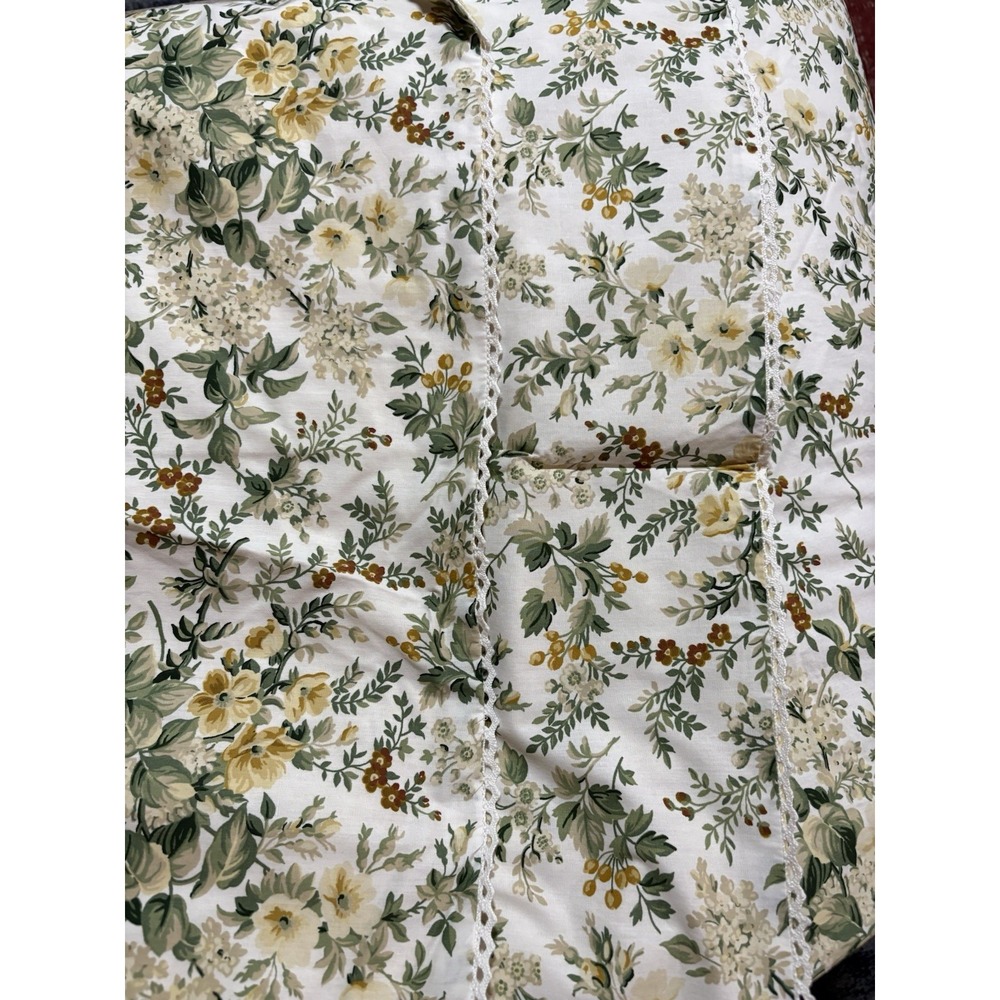 Laura Ashley King Floral Comforter Set 3 Piece Green Yellow